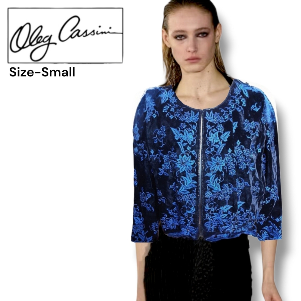 Oleg Cassini Embroidered Floral Jacket BRAND NEW CONDITION